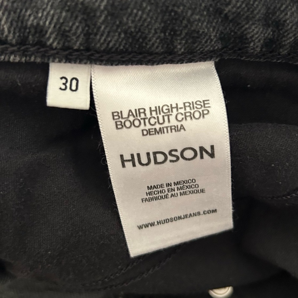 NWT, Hudson Womens Blair High-Rise Bootcut Crop Jeans W/ Slits Demitria Wash, 30 - Picture 11 of 13